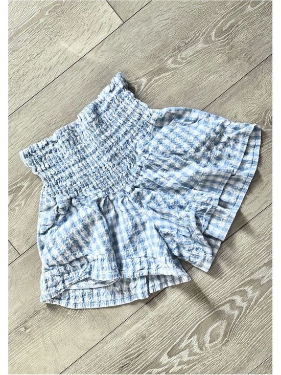 Sincerly Jules Pants - Sincerely Jules Gingham Plaid High Rise Ruffle Hem Shorts
